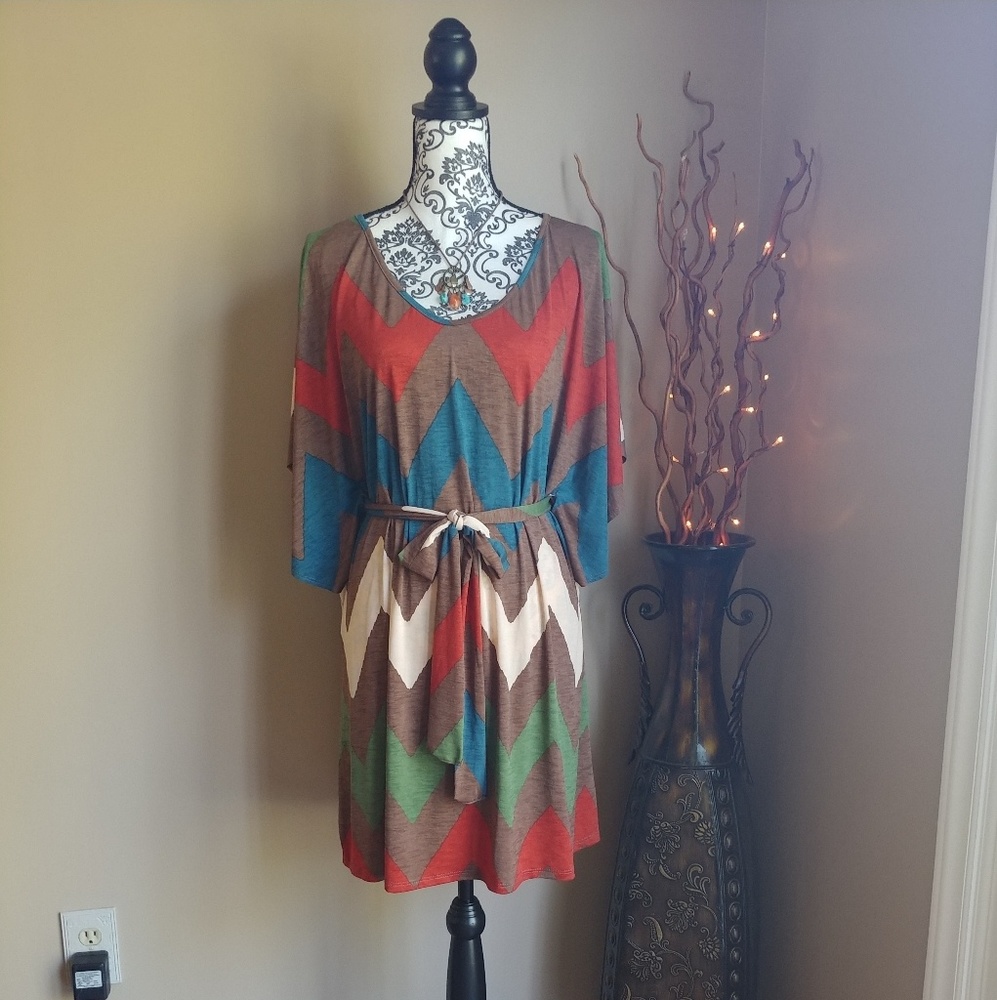 Boho chevron dress